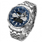 Men's Analog-Digital Quartz Watch with Week Date