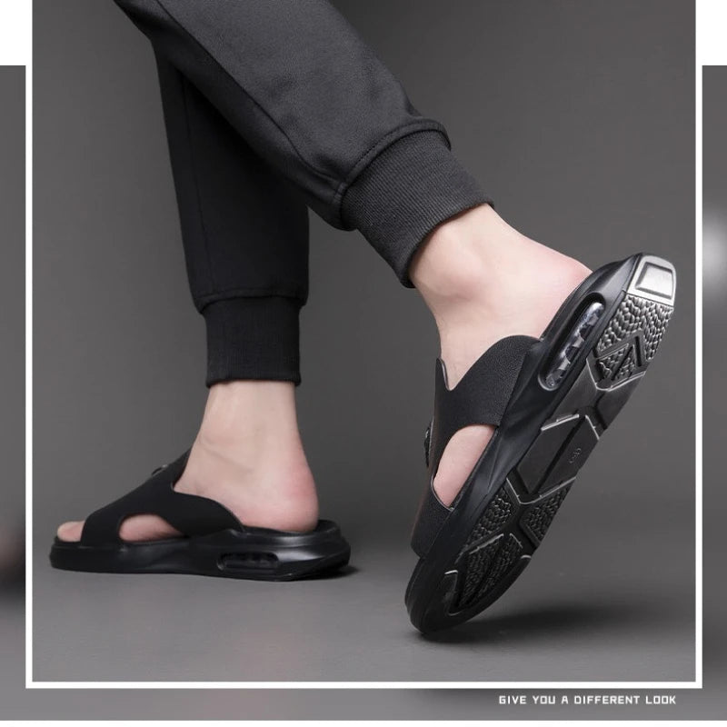 Men's Luxury Roman Leather Slip-On Sandals