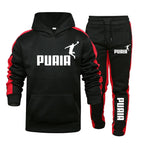Men's Casual Hooded Sweatshirt and Jogging Pants Tracksuit Set