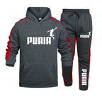 Men's Casual Hooded Sweatshirt and Jogging Pants Tracksuit Set