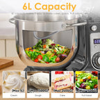 Electric 6-Speed Stand Mixer and Dough Kneader 1200W