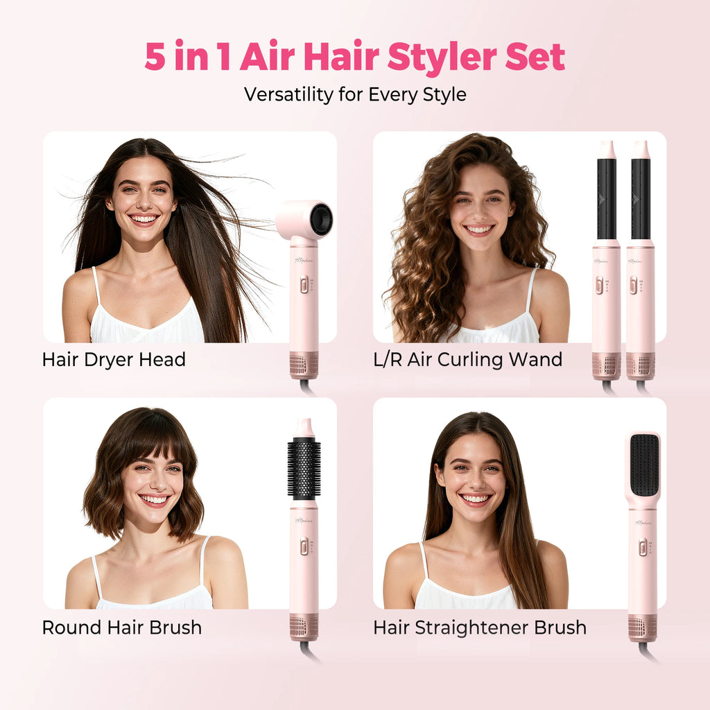 5-in-1 Interchangeable Hot Air Hair Styling Set