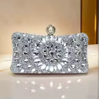 Women's Luxury Pearl Rhinestone Evening Clutch Bag