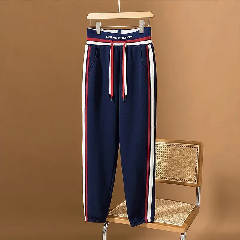 Women's Plush Thickened Round Neck Casual Sports Two-Piece Set