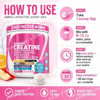 Women's Creatine Monohydrate BCAA Multi-Collagen Biotin Vitamin D3 Tropical Orange Powder