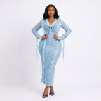 Women's African Dashiki Ankara Print Long Abaya Dress