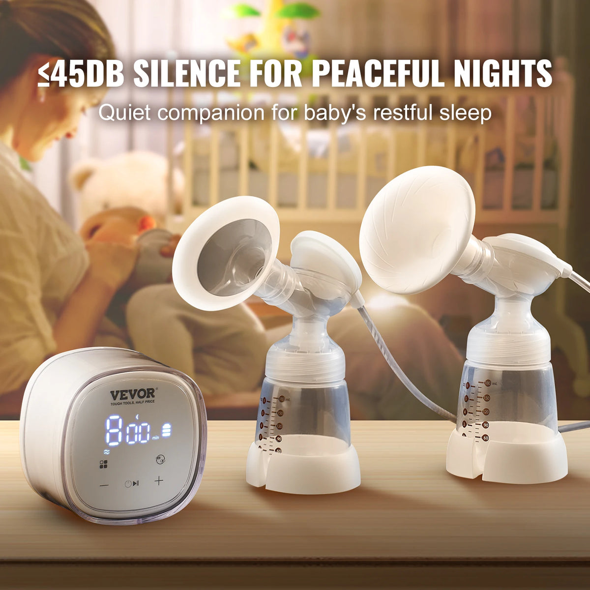 Portable Double Electric Breast Pump with LED Display