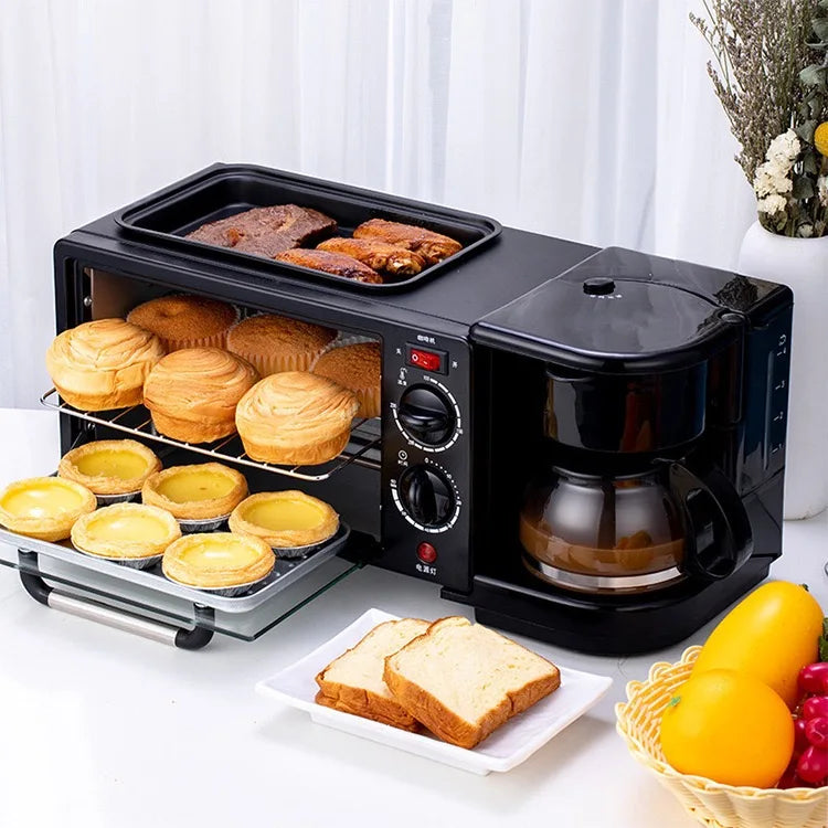 Multifunctional 3-in-1 Stainless Steel Breakfast Machine