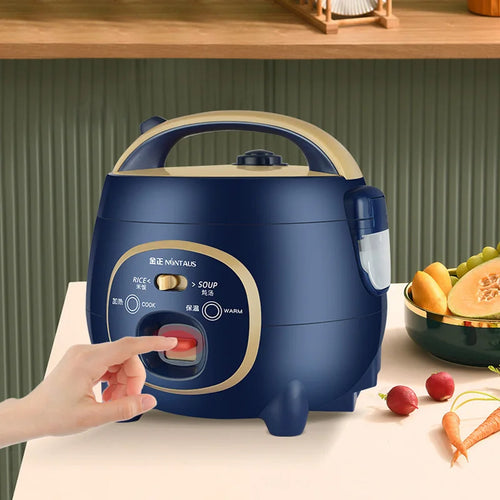 1.9-Quart Multifunctional Electric Rice Cooker with Steamer Basket