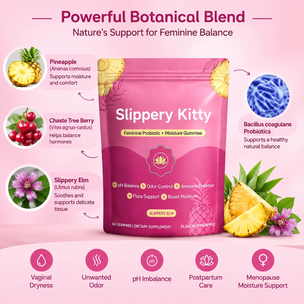 Women's Vitex and Probiotic Feminine Moisture Dietary Supplement Gummies