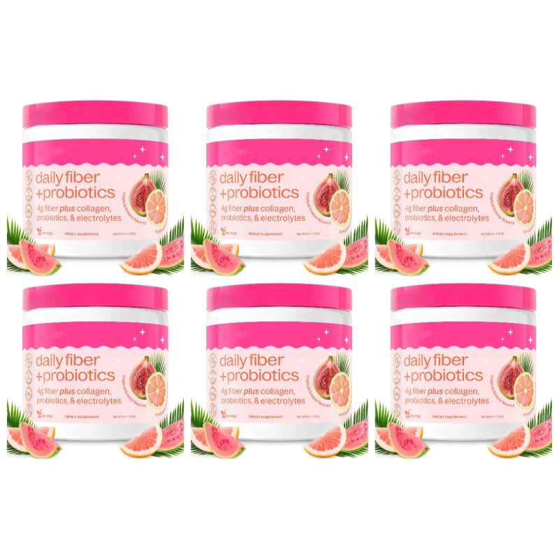 Fiber Probiotics Powder Acacia Collagen Peptides Electrolytes Tropical Breeze 16 Servings