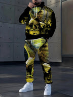 Men's Casual Hooded Sportswear Tracksuit Set