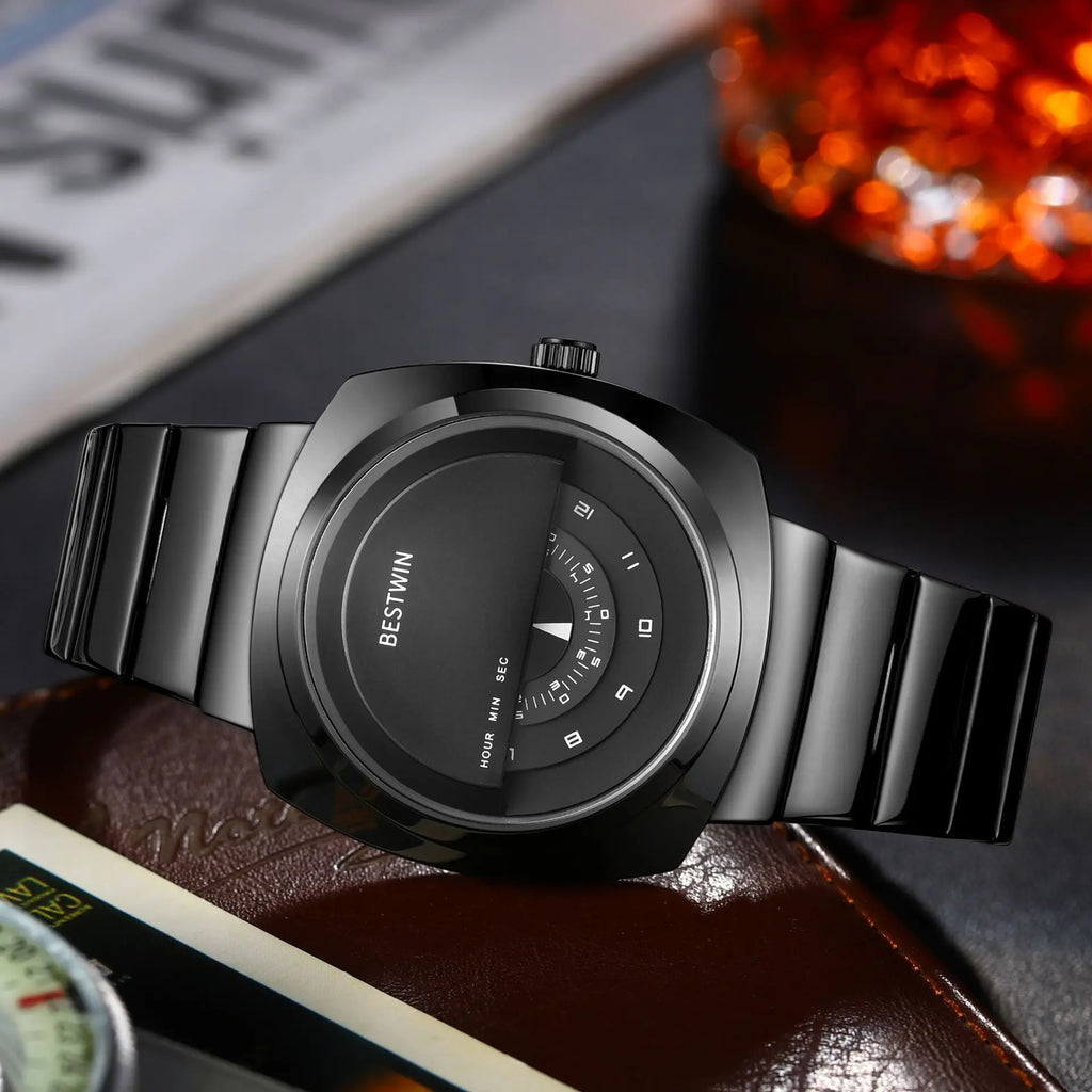 Men's Luxury Creative Stainless Steel Quartz Wristwatch