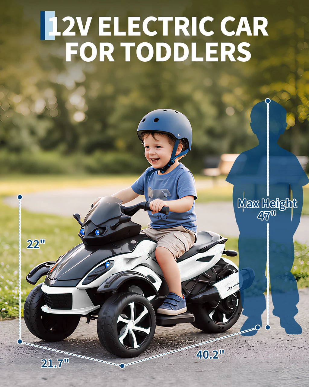 Kids 12V Electric 3-Wheel Ride-On ATV Toy