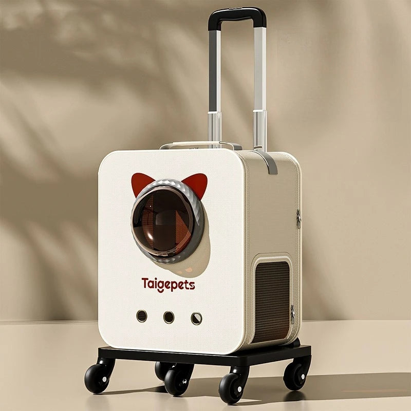 Detachable Travel Trolley Case Pet Carrier for Cats Dogs