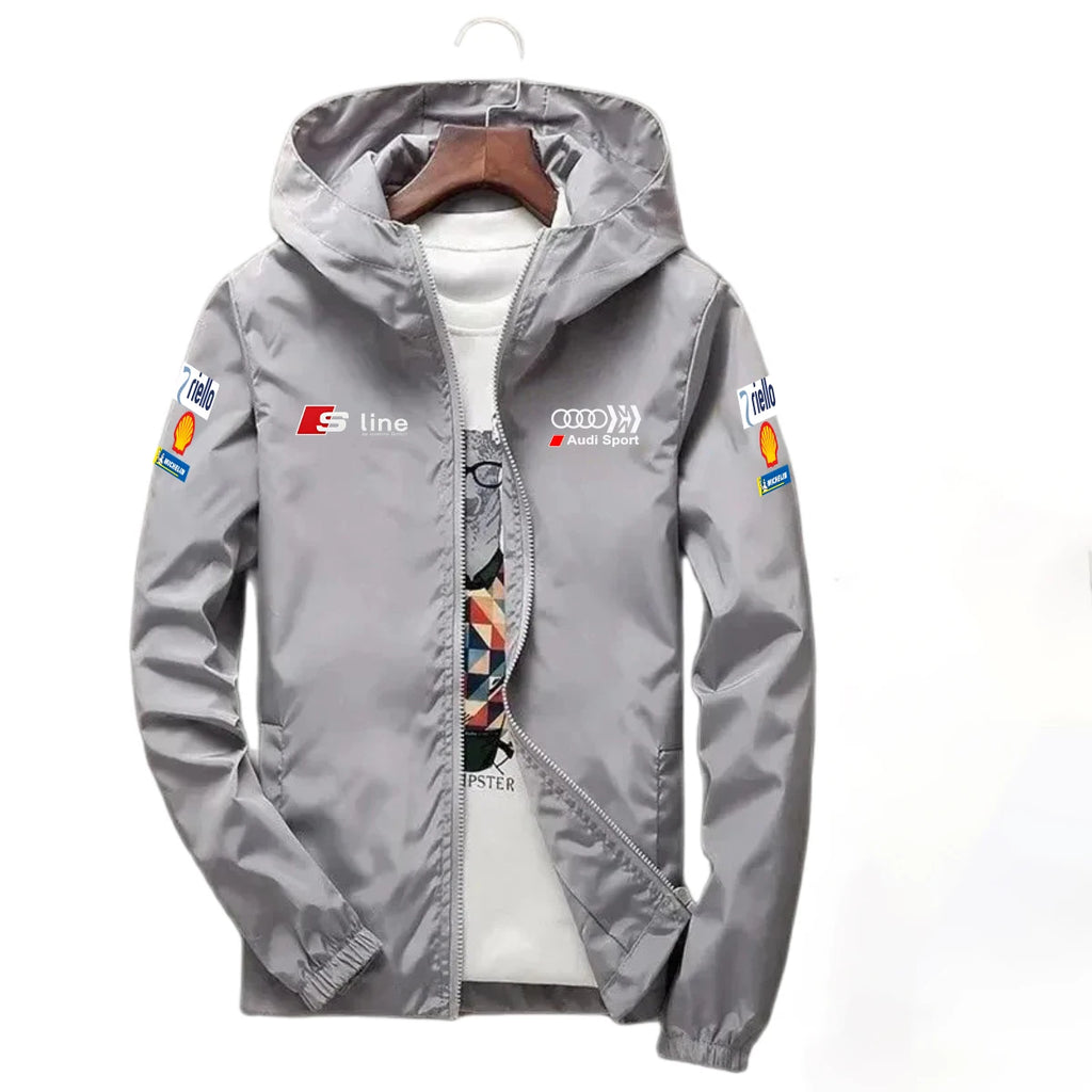 Men's Moto Biker Sport Jacket Thin Polyester
