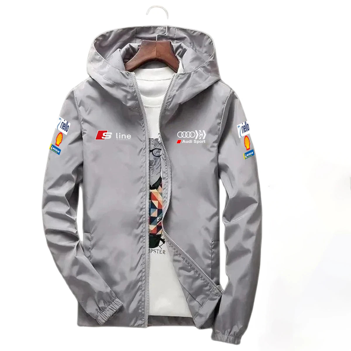 Men's Moto Biker Sport Jacket Thin Polyester