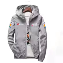 Men's Moto Biker Sport Jacket Thin Polyester