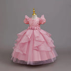 Girls' Long Formal Ball Gown Dress for Christmas and Weddings
