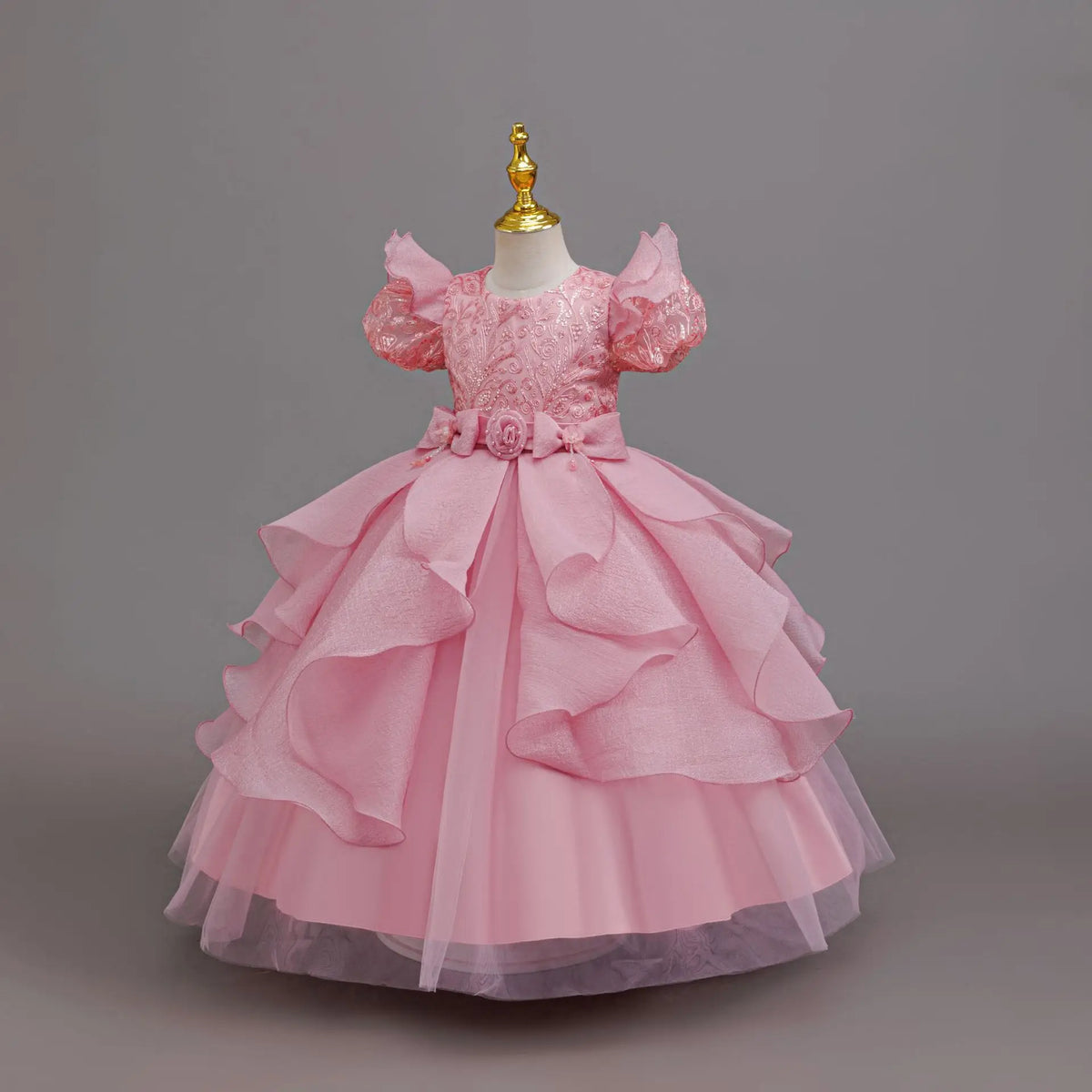Girls' Long Formal Ball Gown Dress for Christmas and Weddings