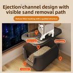 Double Layer Enclosed Cat Litter Box for Cats