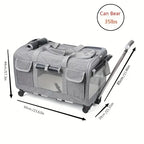 Detachable Foldable Travel Trolley Case Pet Carrier for Cats Dogs