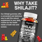 Shilajit Energy and Memory Support Dietary Supplement Gummies