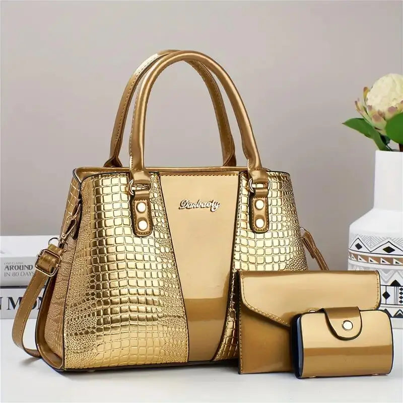 Women's Animal Print PU Leather Shoulder Tote Bag