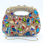 Women's Luxury Rhinestone Top Handle Evening Clutch Bag