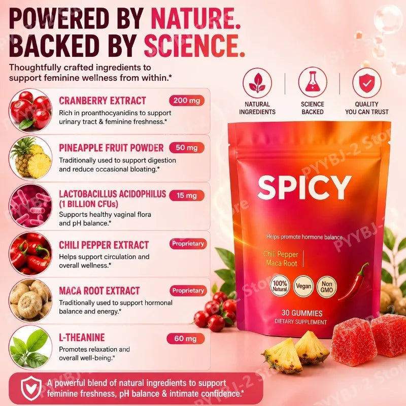Spicy Gummies for Women Hormonal Balance Intimate Wellness