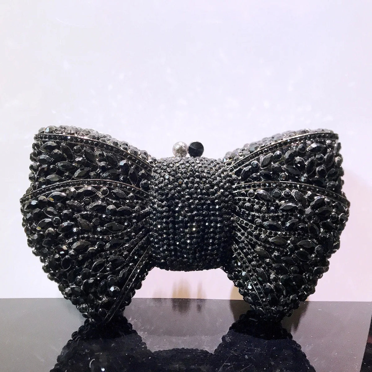 Women's Luxury Rhinestone Bow Wedding Evening Clutch Bag