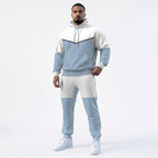 Men's 3D Striped Pattern Print Sweatshirt and Pants Two-Piece Set