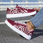 Women's Lightweight PU Skateboard Sneakers