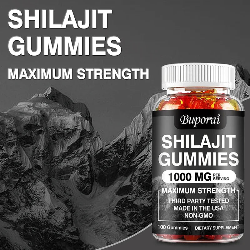Shilajit Energy and Memory Support Dietary Supplement Gummies