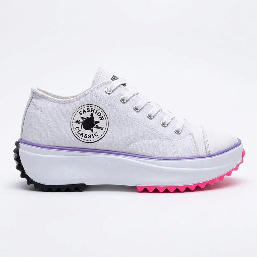 Women's Classic Canvas Platform Lace-Up Sneakers