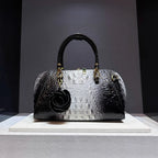 Women's Crocodile Pattern Leather Shoulder Tote Bag
