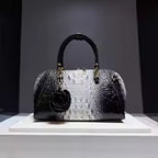 Women's Crocodile Pattern Leather Shoulder Tote Bag