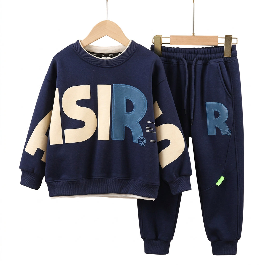 Boys' Autumn Winter Sportswear Sweatshirt and Pants Set