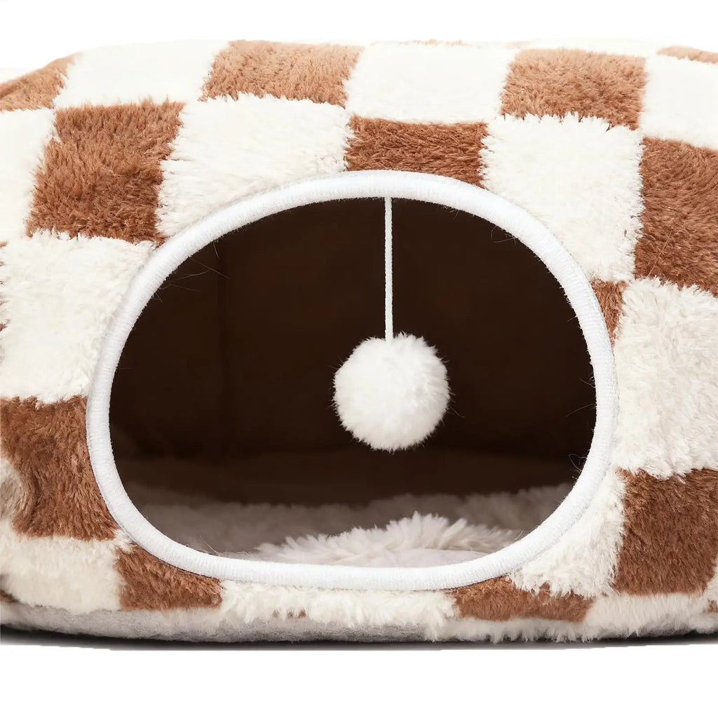 Interactive Cat Tunnel Bed Washable with Ball