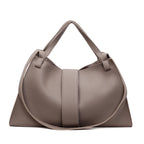 Women's Fashion Solid PU Leather Shoulder Tote Bag