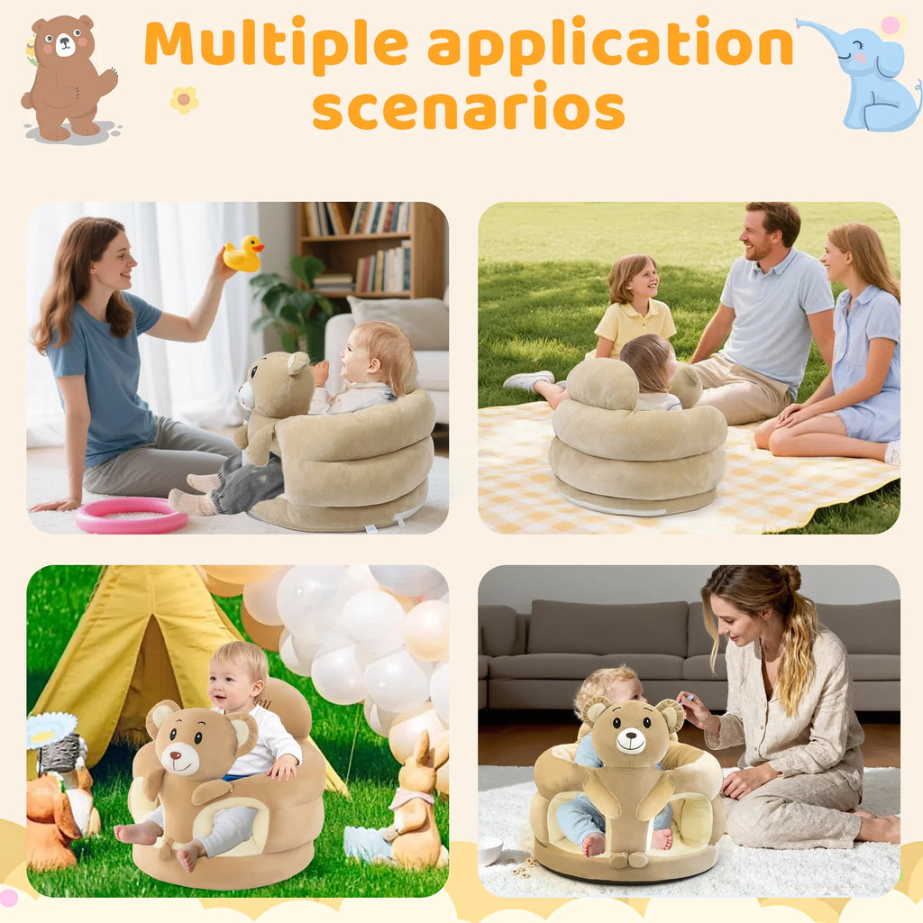 Plush Animal Baby Floor Learning Support Seat Chair