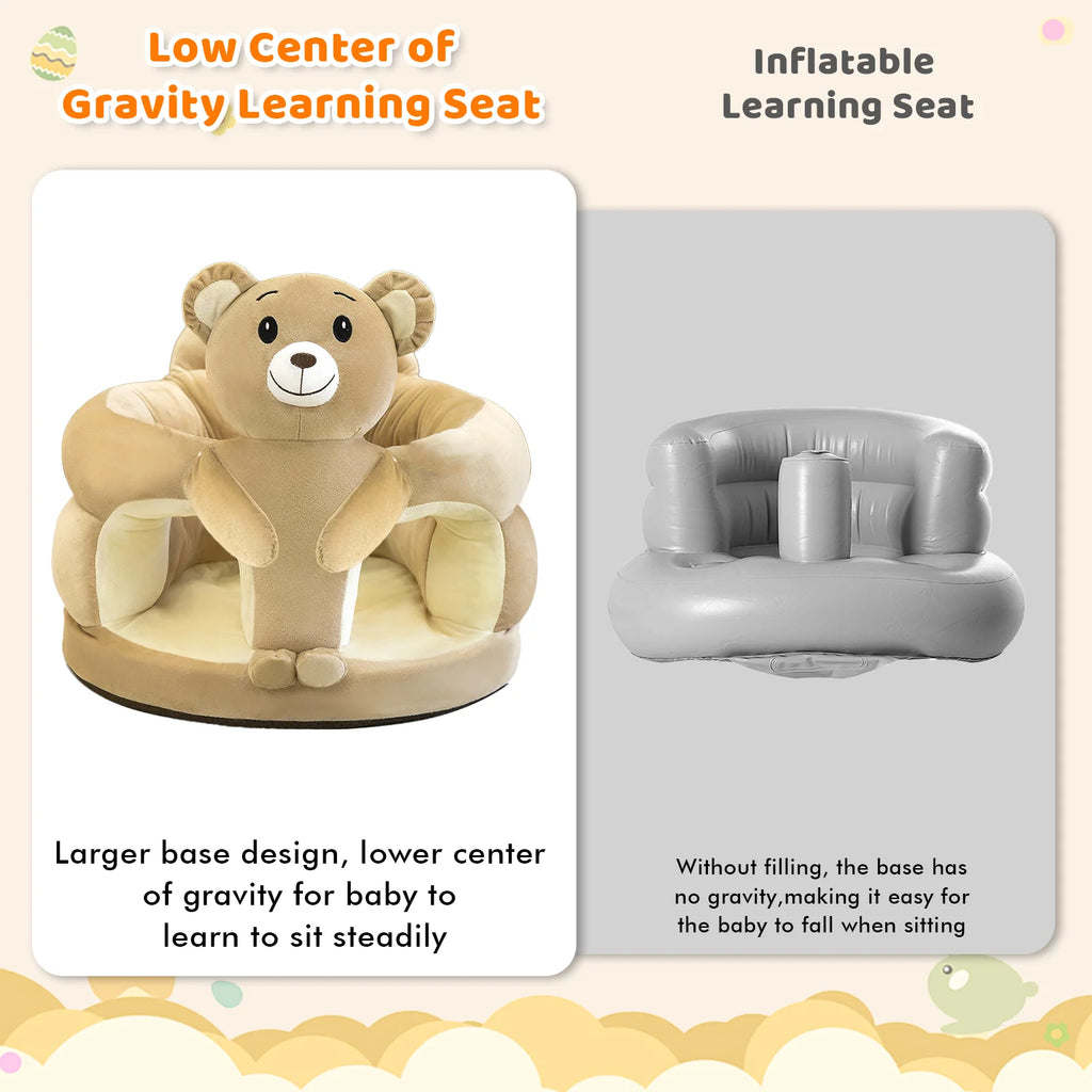 Plush Animal Baby Floor Learning Support Seat Chair