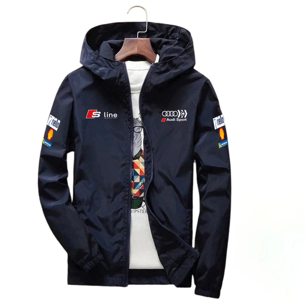 Men's Moto Biker Sport Jacket Thin Polyester