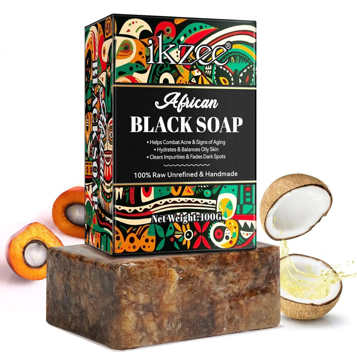 Organic African Black Soap for Acne and Dark Spots