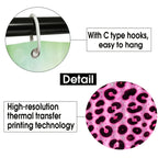 Pink Leopard Galaxy Shower Curtain Set