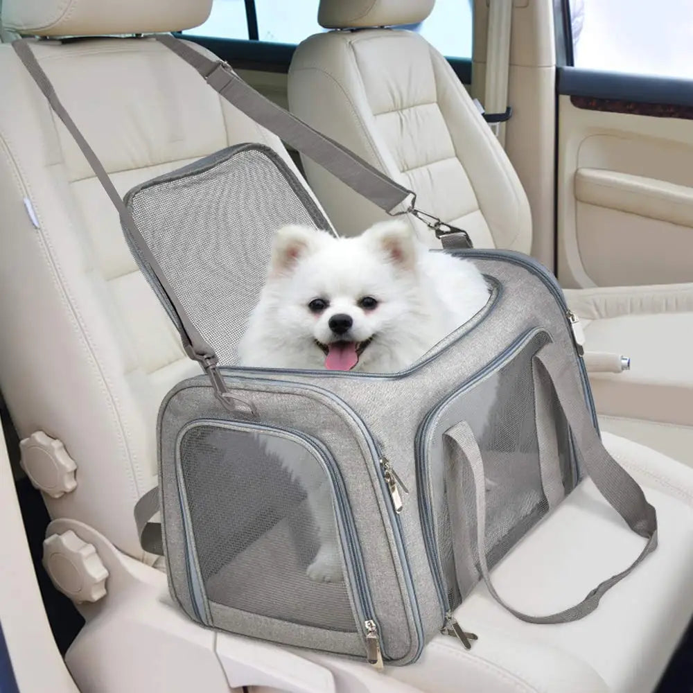 Breathable Mesh Travel Pet Carrier Shoulder Bag for Cats Dogs
