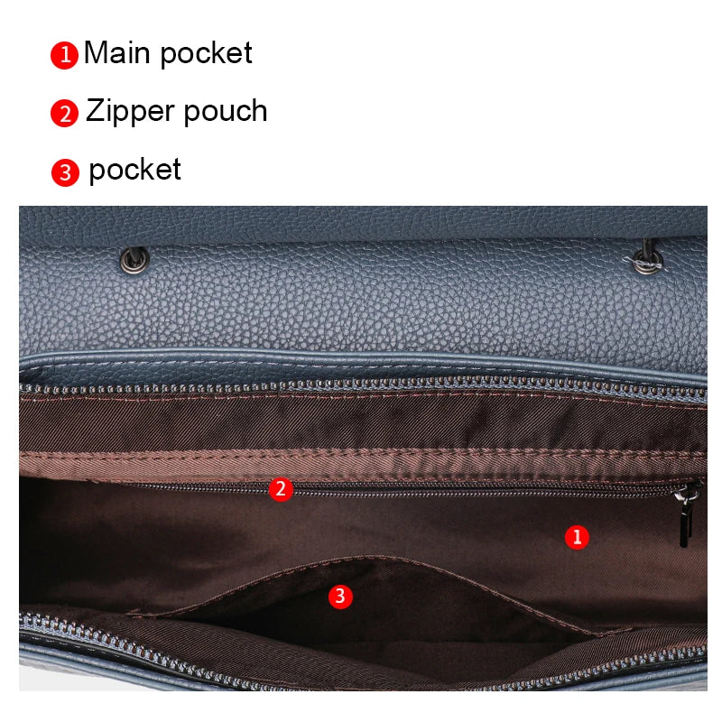 Women's Crocodile Pattern Genuine Leather Handbag Shoulder Tote Bag