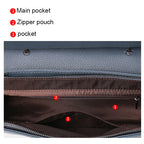 Women's Crocodile Pattern Genuine Leather Handbag Shoulder Tote Bag