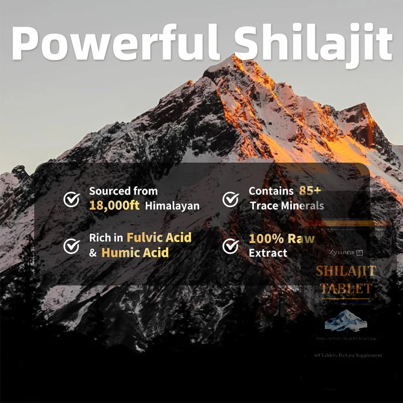 Shilajit Stamina Muscle Support Dietary Supplement Tablets