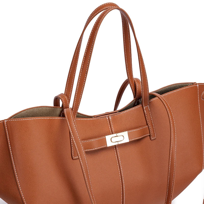 Women's Wing Large Capacity PU Leather Commuter Tote Bag